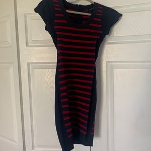 French Connection size 6 bandage dress red/navy